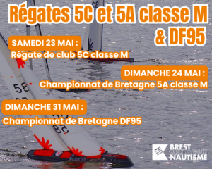 Régate 5C et 5A classe M le 23 et 24 mai 2026 – 31 MAI