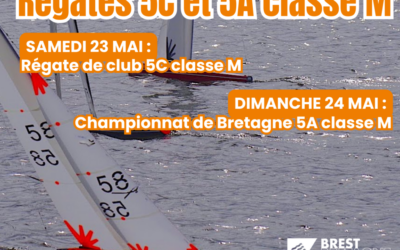 Régate 5C et 5A classe M le 23 et 24 mai 2026